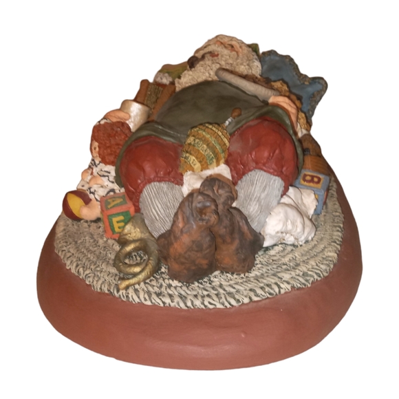 Vintage 1991 June McKenna Santa Claus 40 Winks Milk Cookie Christmas Woo… - Picture 5 of 7